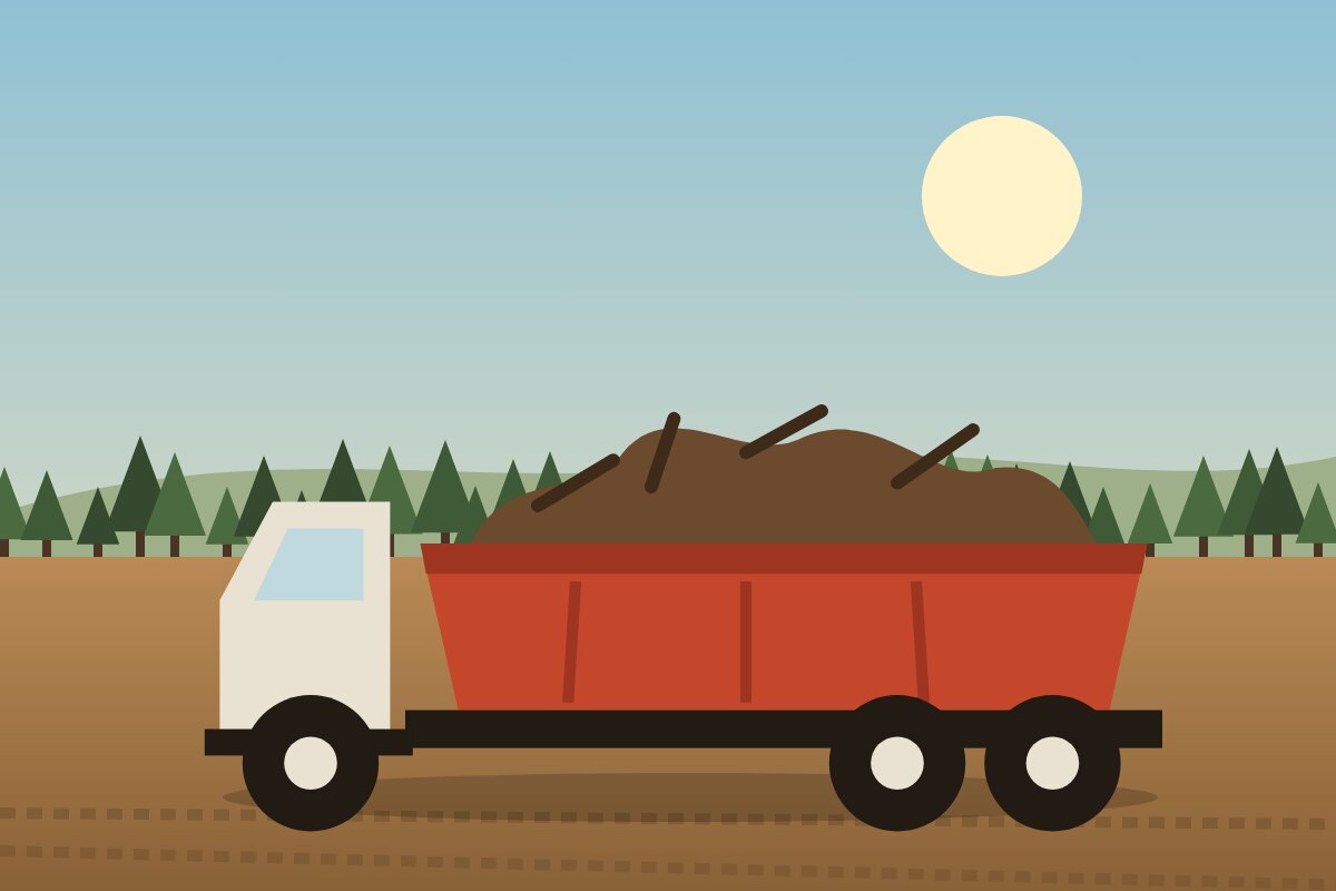 Dump truck loaded and ready to haul